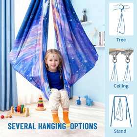 CHNPU Sensory Swing supports up to 300 lbs for shared use.