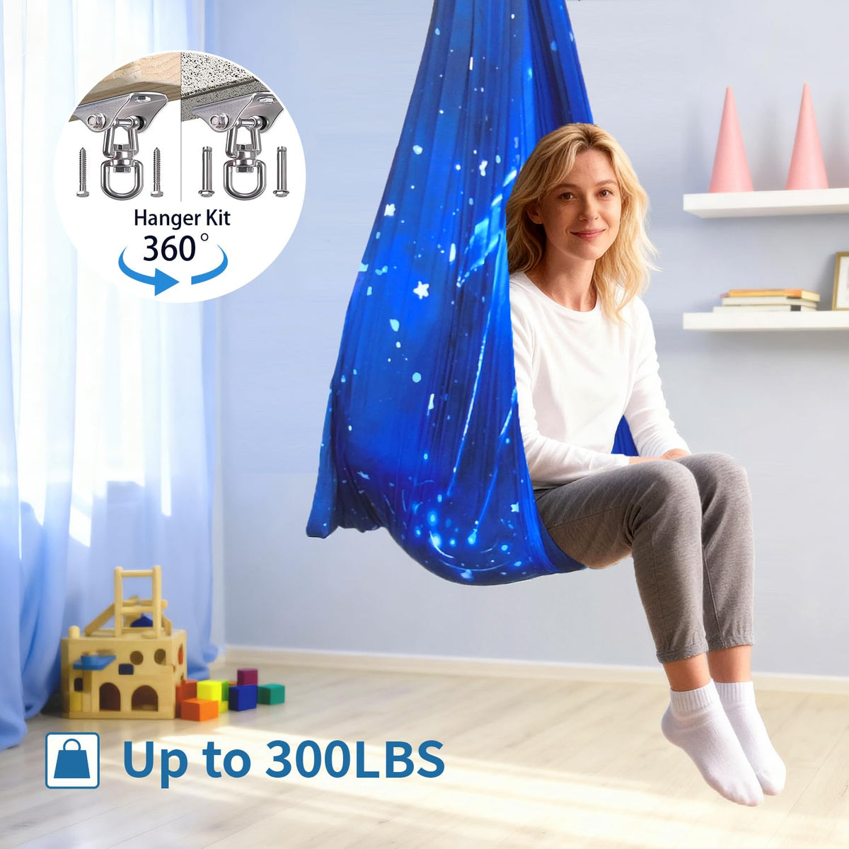 CHNPU Swing supports up to 300 lbs for versatile indoor and outdoor use