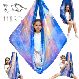 CHNPU Sensory Swing blue bird with 360° swivel for calming vestibular input.