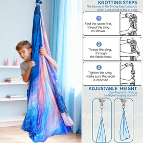 CHNPU Sensory Swing double-layer fabric for durable, soft support.