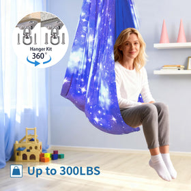 CHNPU Sensory Swing offers hug-like calm through cocoon compression.