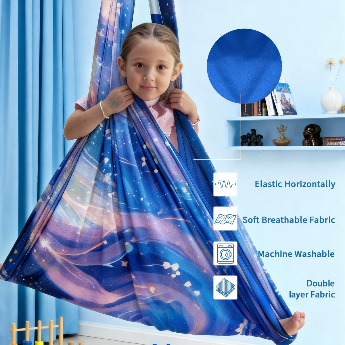 CHNPU Sensory Swing is easy to wash and maintain.