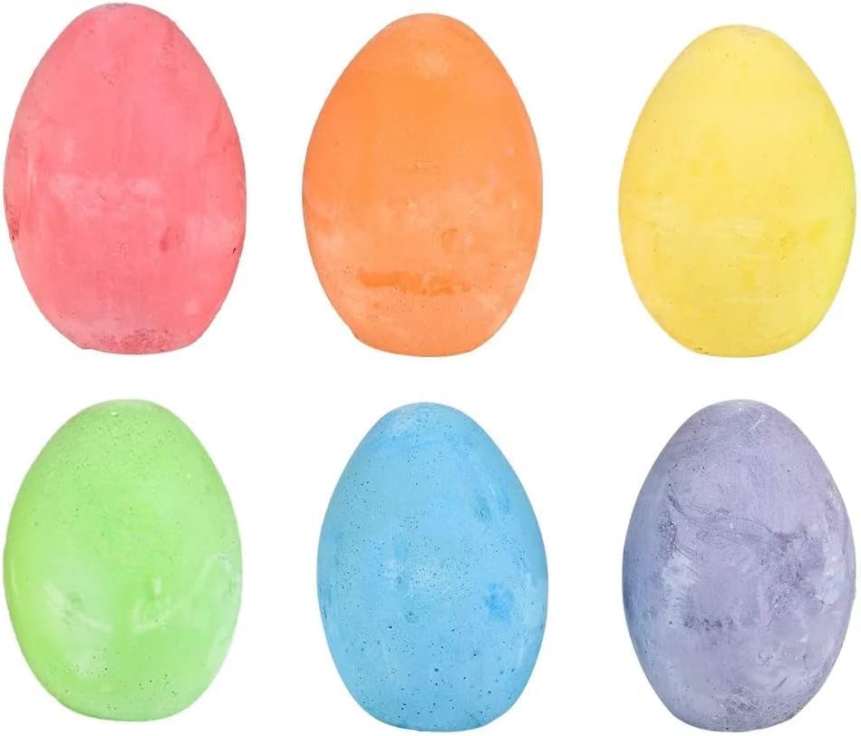 Six-color chalk eggs make fun carnival prizes and pinata fillers