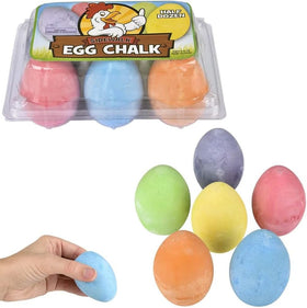 Vibrant sidewalk chalk eggs ready for school projects and gifts