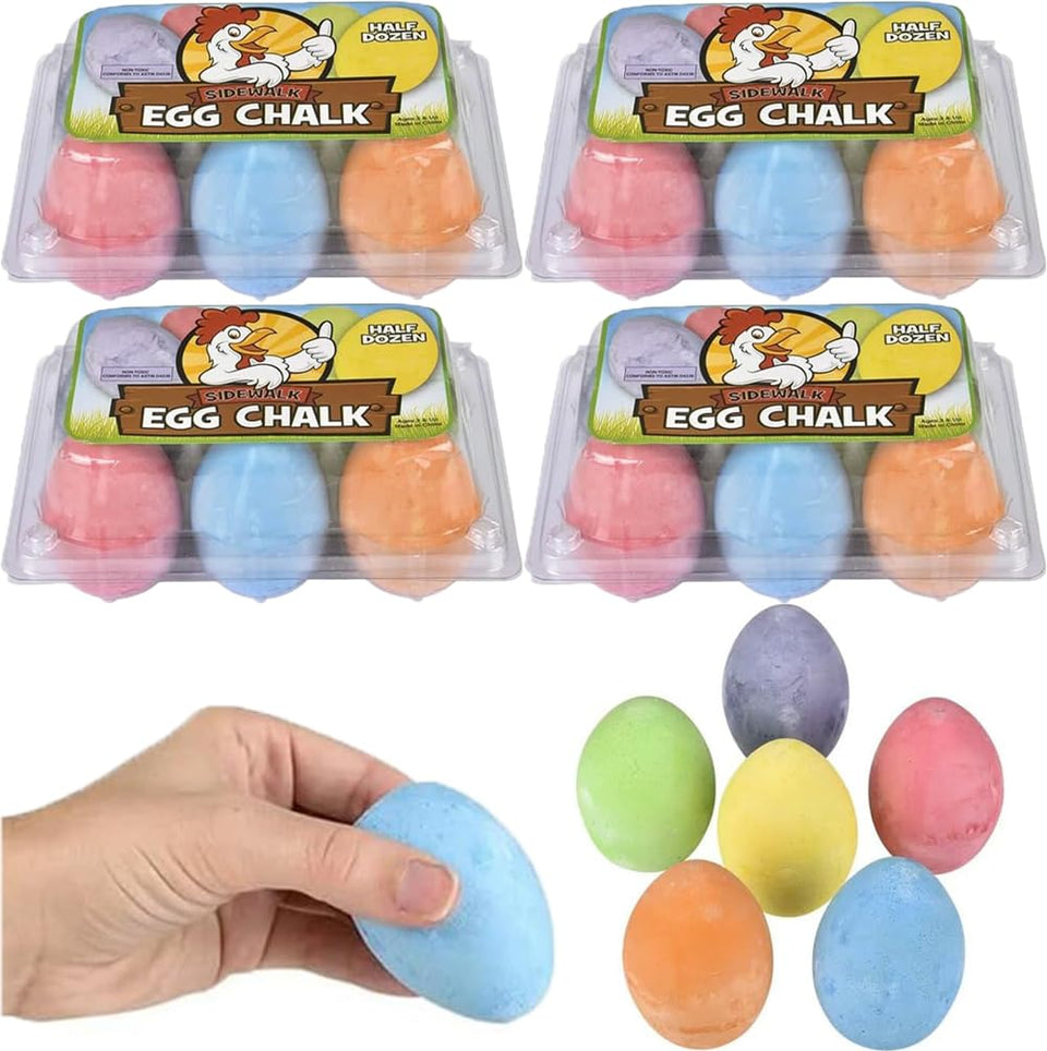 Chochkees Easter egg chalk six colors for kids' handheld outdoor art