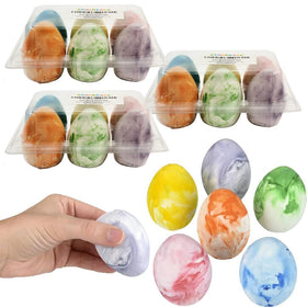 Chochkees Easter marbelized egg chalk in six colors for vibrant sidewalk art.