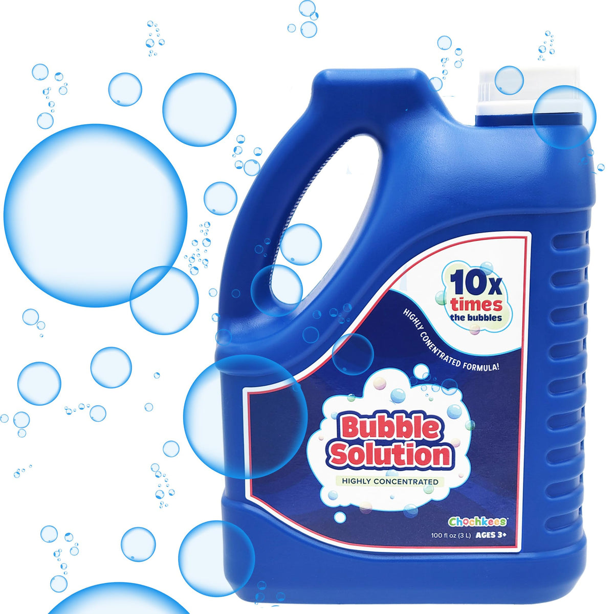 Chochkees giant bubbles in action with concentrated solution for large bubble wands