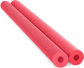 Chochkees red floating pool noodle offers buoyant support for relaxed pool lounging