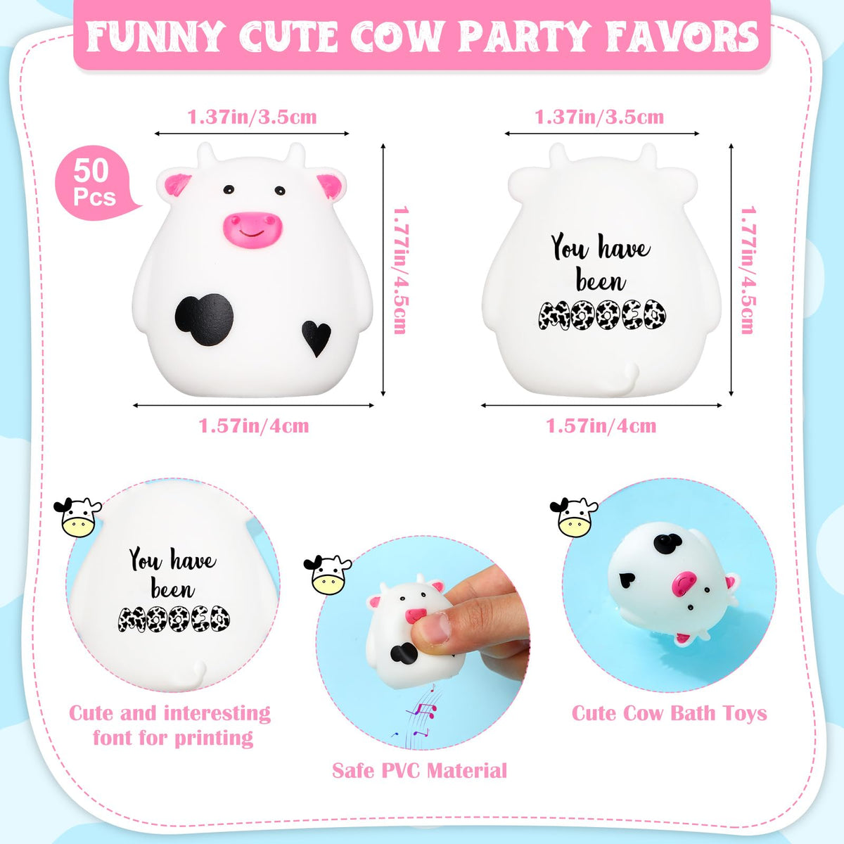 Cholemy graduation cow toy for car gift and celebration