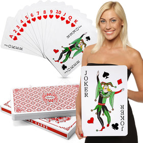 Cholemy jumbo playing cards 11x17 inches for easy visibility during group play
