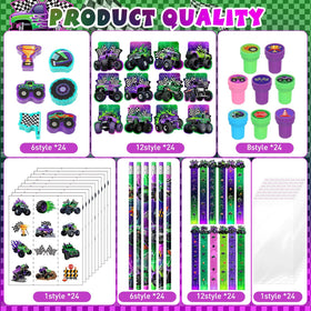 Cholemy monster truck pencils offer colorful writing for activities.