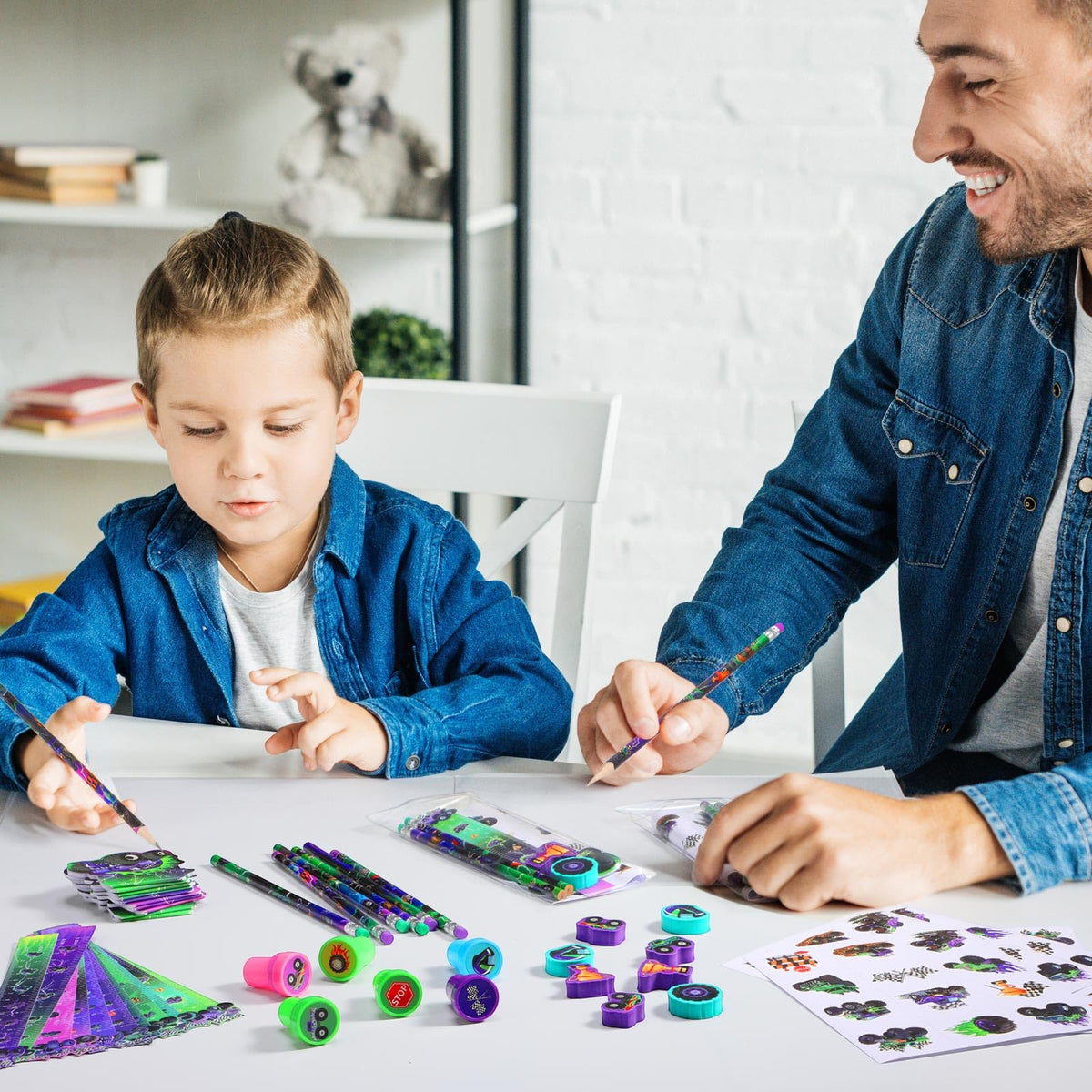 Cholemy monster truck rulers help precise measurements in games.
