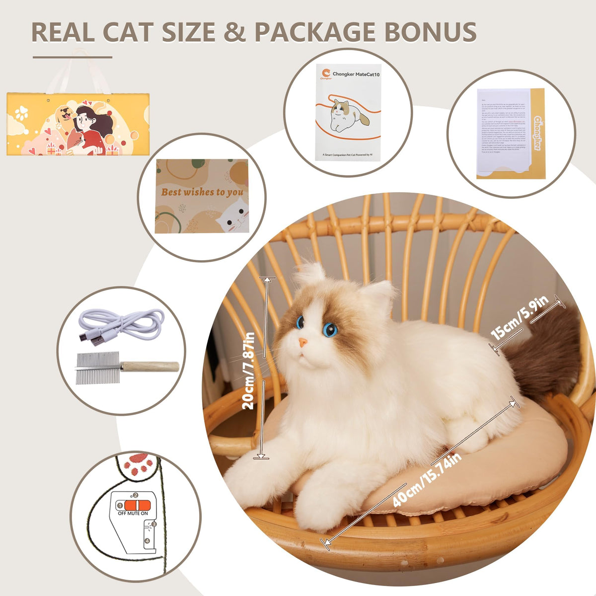 Chongker Interactive Robot Cat companionship scene ideal for bonding and emotional moments