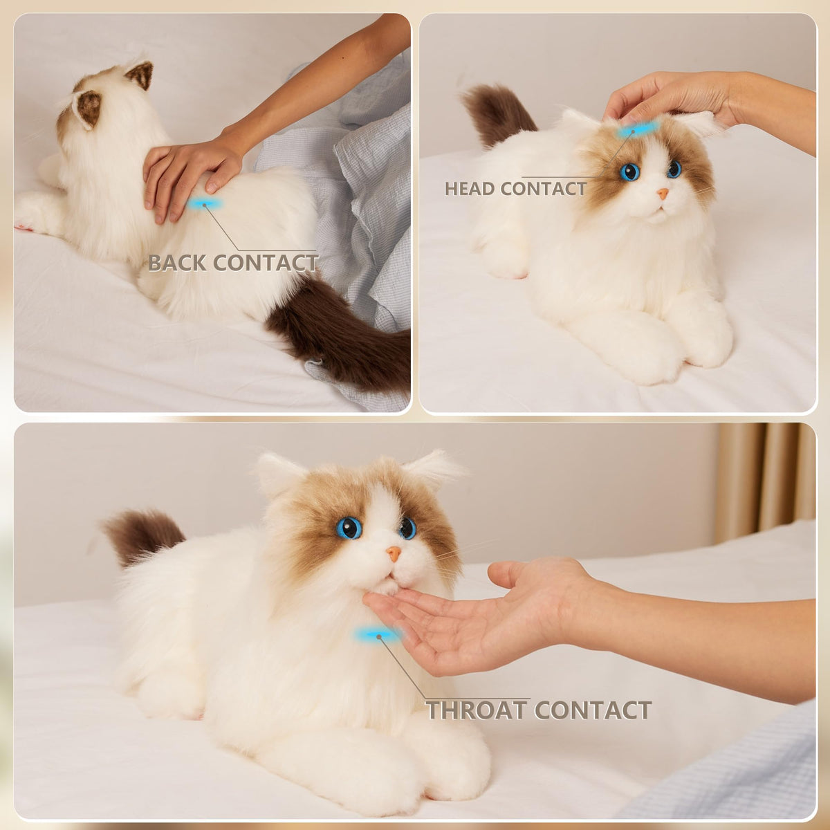Chongker Interactive Robot Cat fur detail shows realistic plush texture for cuddly realism
