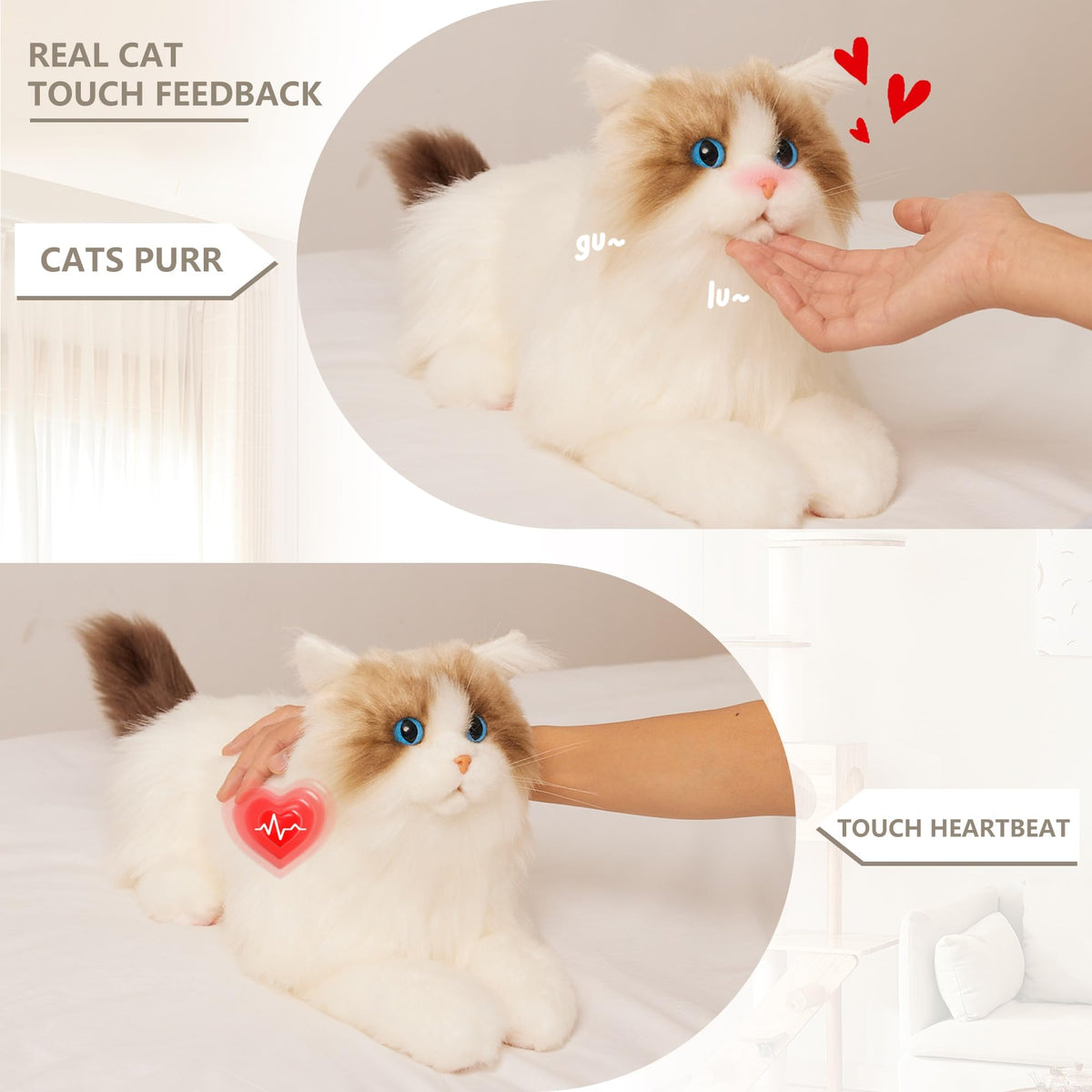Chongker Interactive Robot Cat movement in action demonstrates responsive play interactions