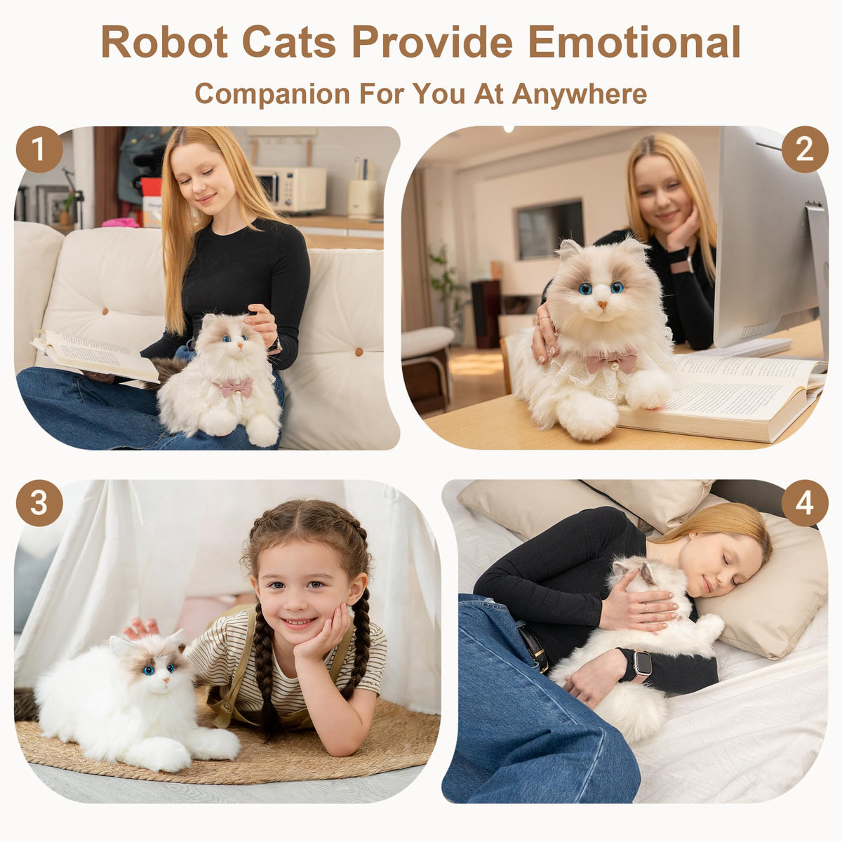 Chongker robot cat head and tail movement adds lifelike expression
