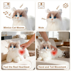 Chongker robot cat heartbeat motion resembling a real presence