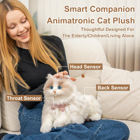 Chongker robot cat meows and purrs for interactive play