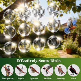 CHONOVO 3D mirror reflection shows shimmering visuals to help deter flocks.