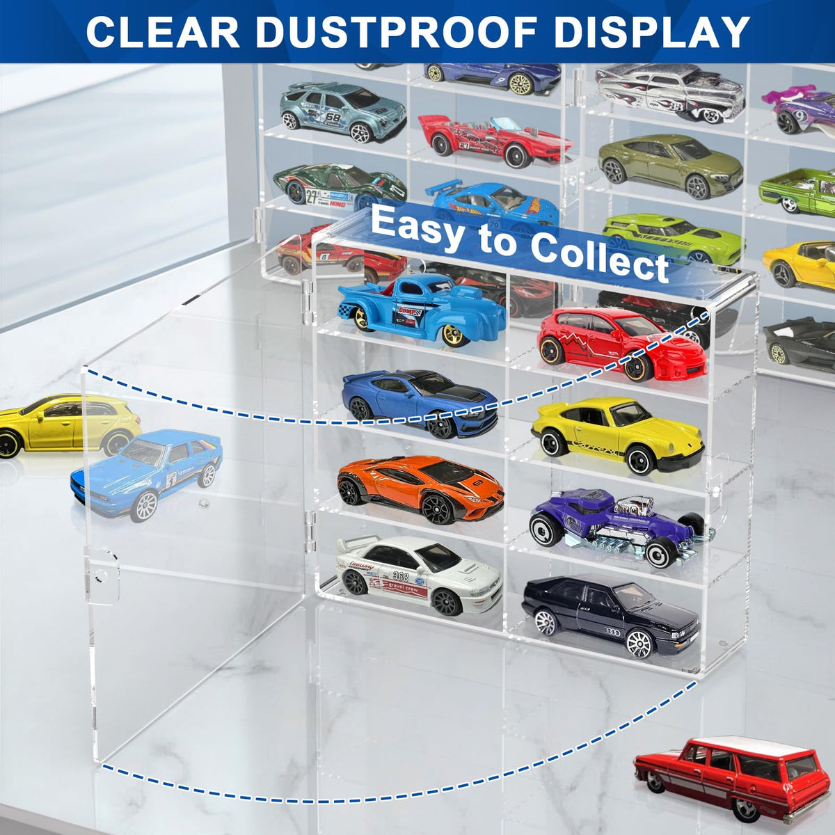 CHONOVO four-pack display cases provide secure, easy access