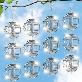 CHONOVO bird deterrents 12-disc set with reflective discs deter birds from patios and gardens.
