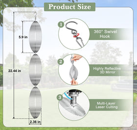 CHONOVO mirror-disc reflections create flicker to guard gardens from birds.