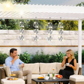 CHONOVO outdoor patio decor wind spinner adds visual appeal while deterring birds.