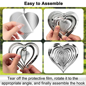 CHONOVO easy-assemble discs set simplifies outdoor decor installation.