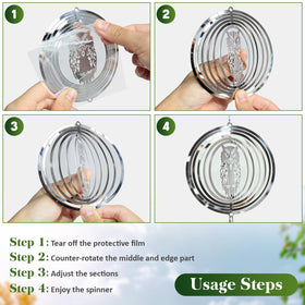 CHONOVO pre assembled bird deterrent ships ready to hang on walls, eaves, or balconies.