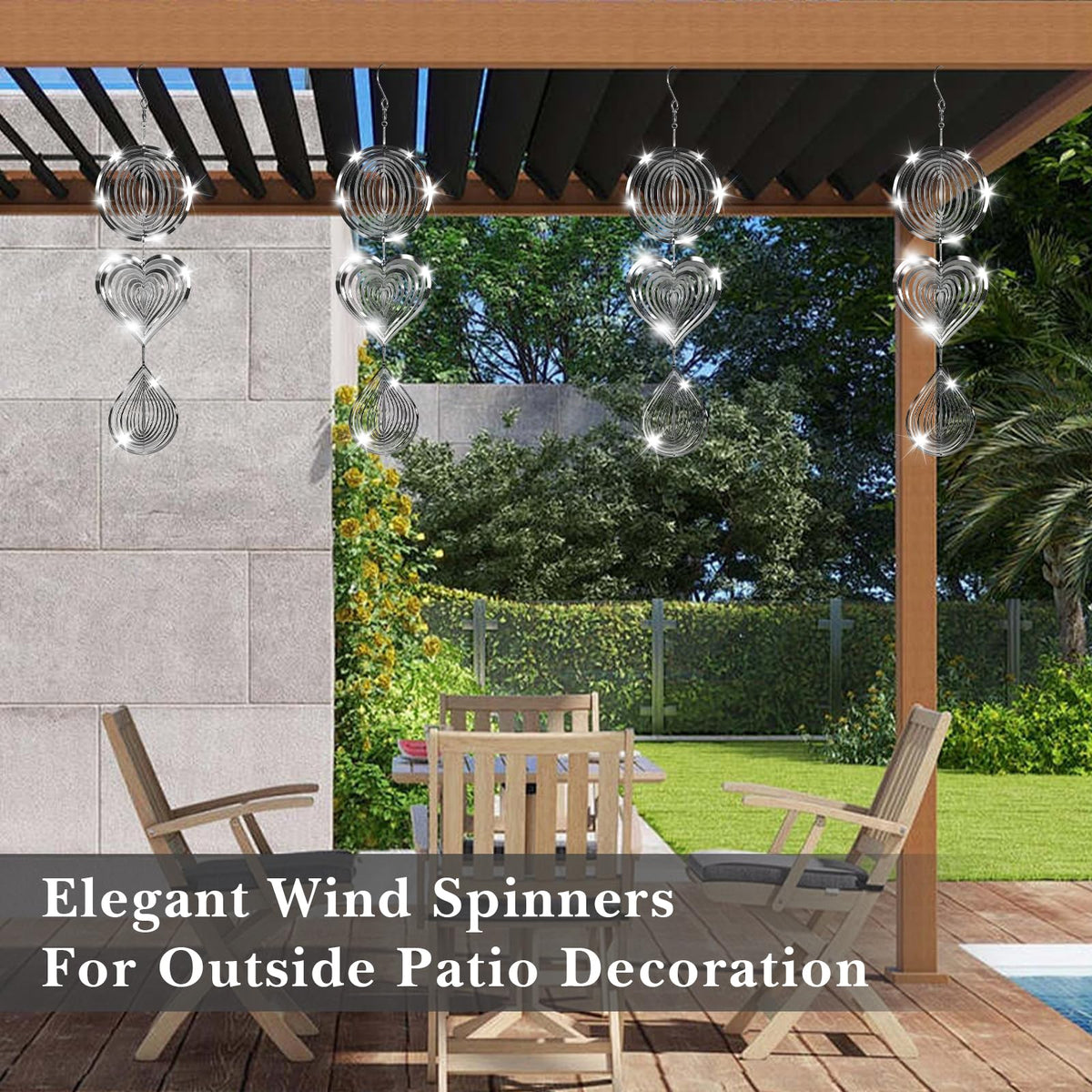 CHONOVO stainless steel reflectors resist weather while brightening patios and orchards.