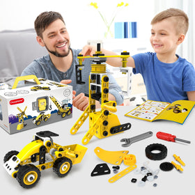 Choopheme 10-in-1 stem toy carrier vehicle model stimulates planning and organization.