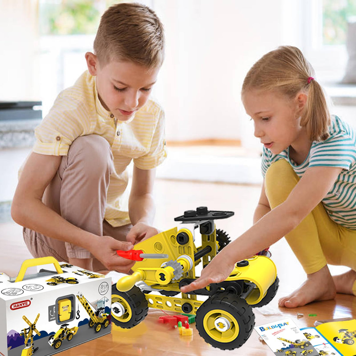 Choopheme 10-in-1 stem toy gantry crane model for creative projects.