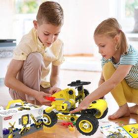 Choopheme 10-in-1 stem toy gantry crane model for creative projects.