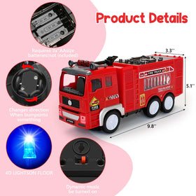 Choopheme fire truck toy obstacle-avoidance for safe exploration.