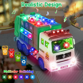 Choopheme garbage truck toy encourages crawling and active movement during play
