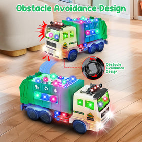 Choopheme garbage truck toy with music effects supports interactive storytelling