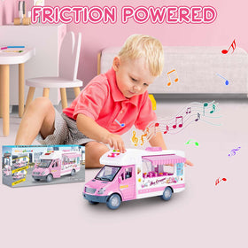 Choopheme Ice Cream Truck Toy friction-wheels move easily, encouraging active outdoor or indoor play.