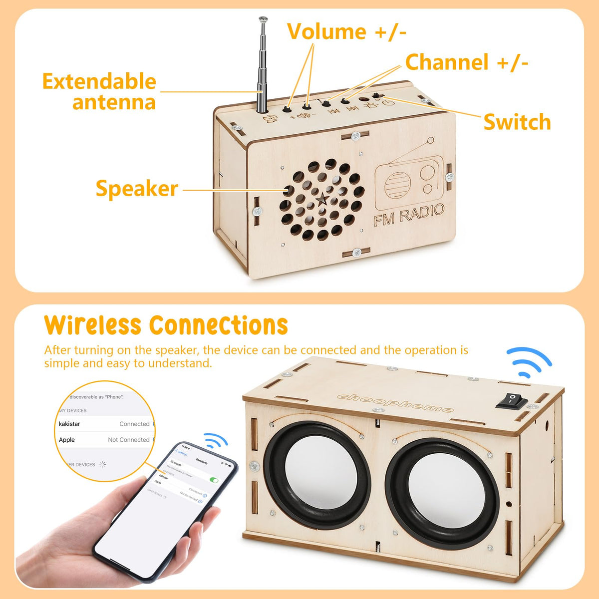 Choopheme Stem FM Radio Assembly: construct a radio with real-world reception