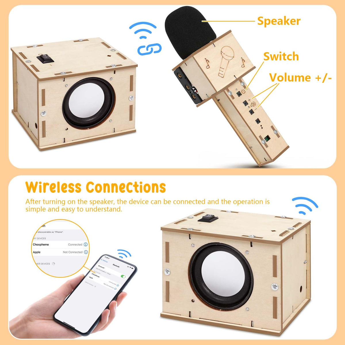 Choopheme Stem Projects microphone setup for interactive learning and family fun.