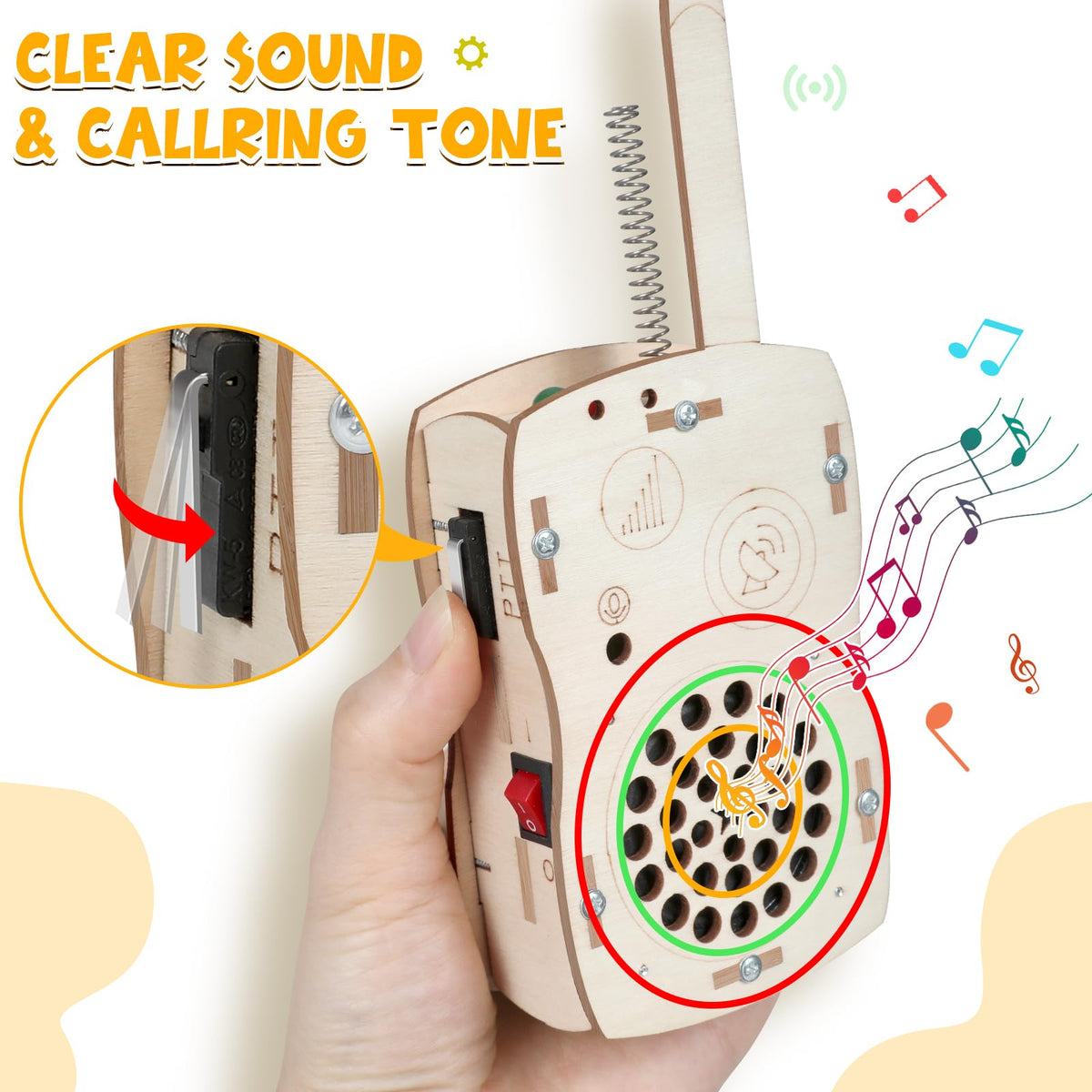 Choopheme Walkie Talkies demonstrate clear sound for kid friendly communication.