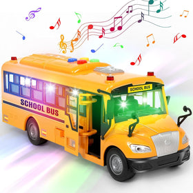 Choopheme yellow school bus bright color aids quick recognition during play.
