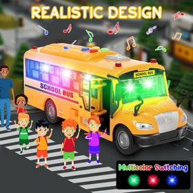 Choopheme yellow school bus friction-wheels encourage active chase and movement.