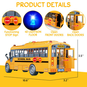 Choopheme yellow school bus with top button sounds for engaging audio feedback.