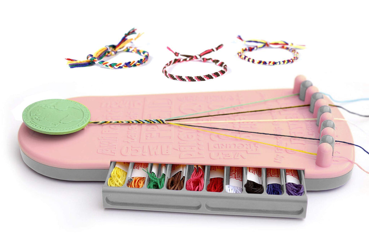 Macaroon pink color option adds playful style.
