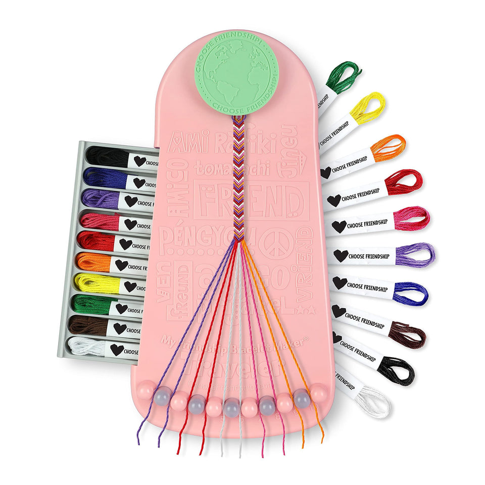 Choose Friendship bracelet kit with pre-cut threads supports quick, creative bracelets.