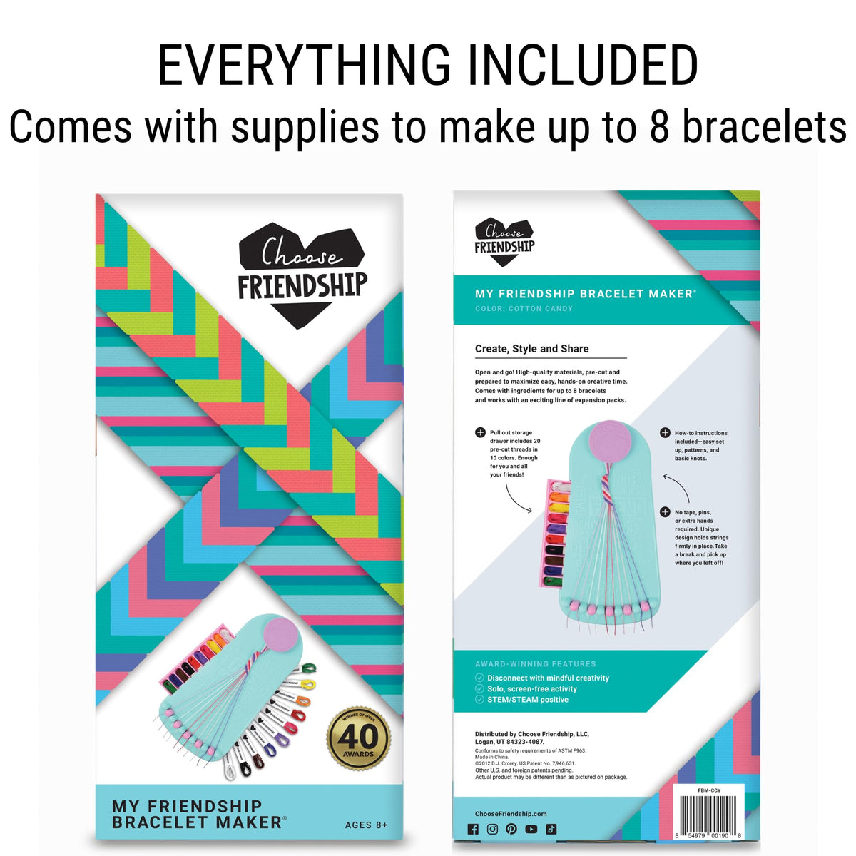 Durable BPA-free plastic construction of the bracelet maker