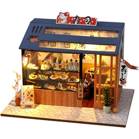 CHOOYIH DIY dollhouse kit with LED light in Japanese style for engaging displays