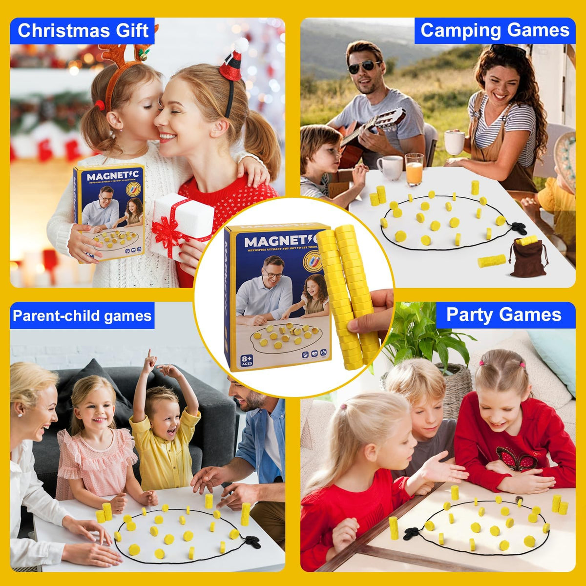 CHORYNLYRA magnetic chess yellow edition with high visibility