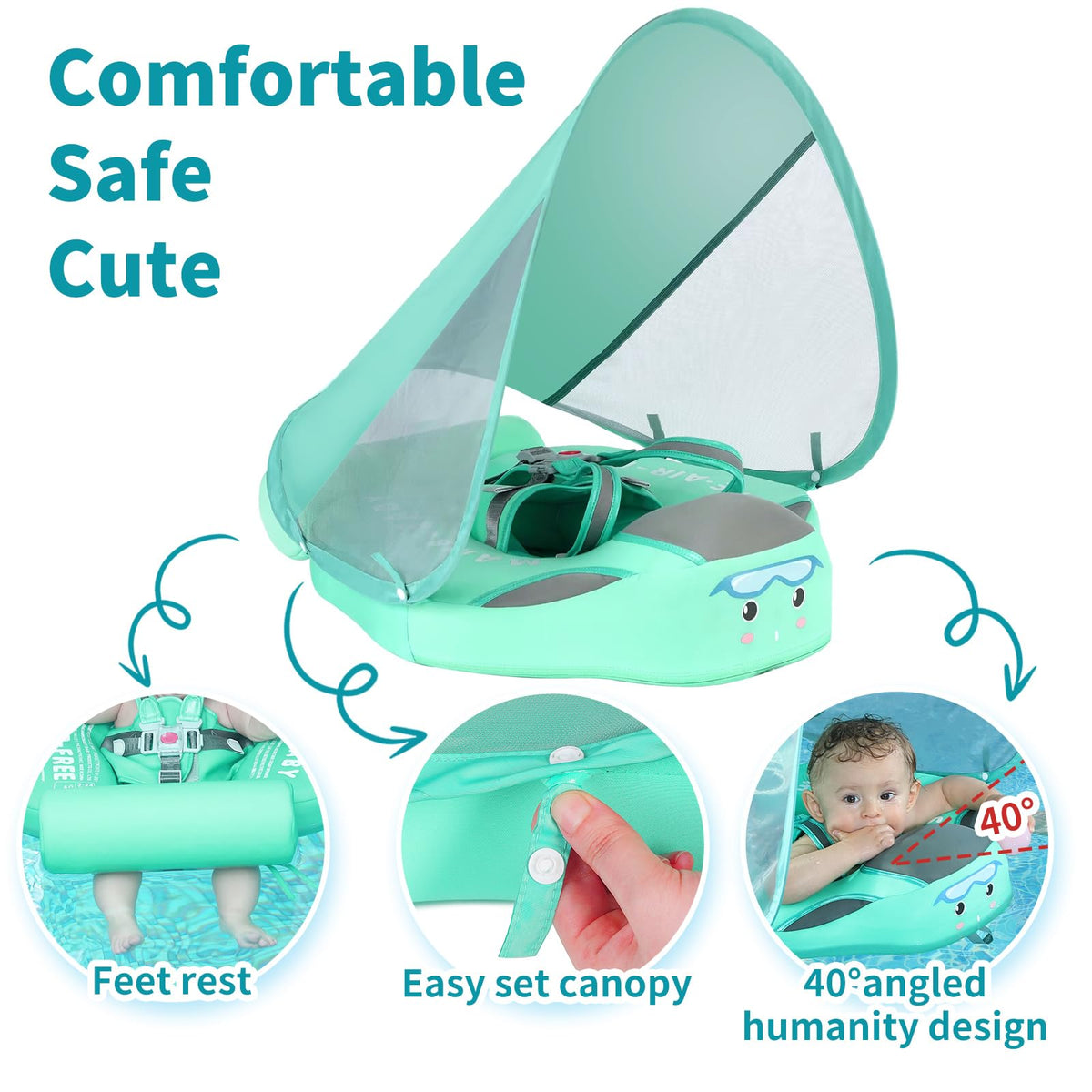 ChowYeey non-inflatable pearl-foam design delivers stable buoyancy without leakage.