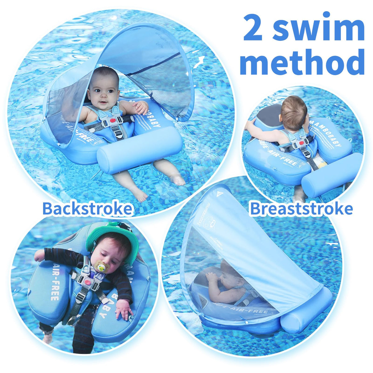 ChowYeey Mambobaby non-inflatable pearlfoam float prevents leaks and adds buoyancy.
